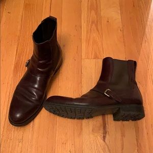 Louis Vuitton men’s brown leather boots, size 11